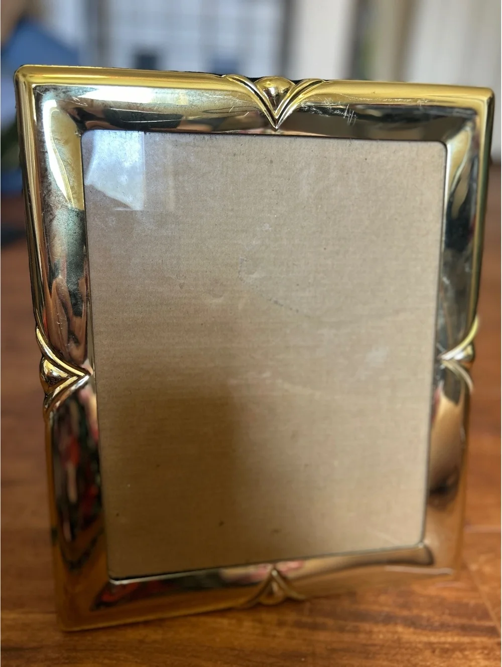Elegant Gold Tone Photo Picture Frame with Stand
